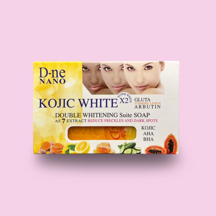 D-NE NANAO Kojic White Double White Suit Soap Gluta Turmeric Lemon Arbutin - 160g - Afbeelding 1