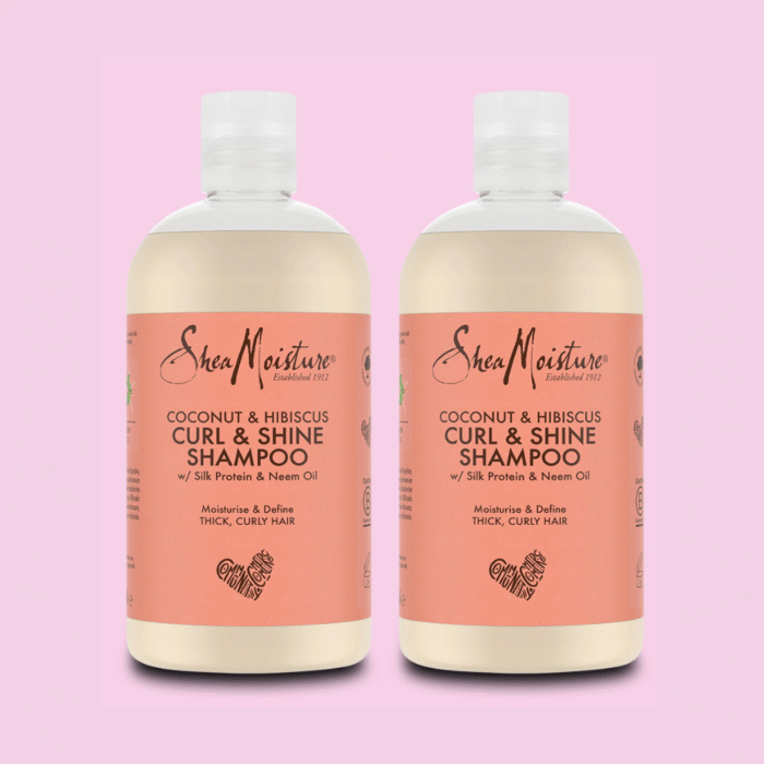 Shea Moisture Coconut & Hibiscus Curl & Shine Shampoo 2 stuks - 384ml - Afbeelding 1