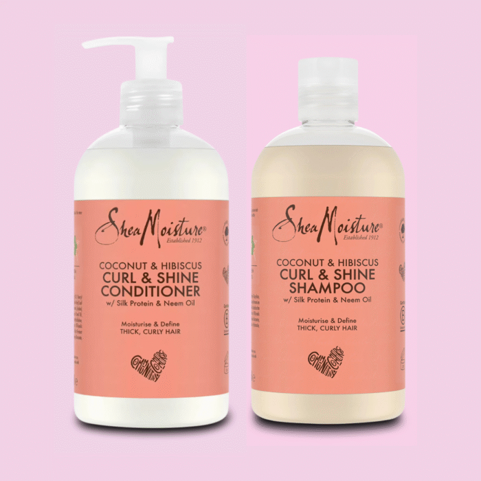Shea Moisture Coconut & Hibiscus Curl & Shine Shampoo & Conditioner 2 Stuks Voordeelset - Afbeelding 1