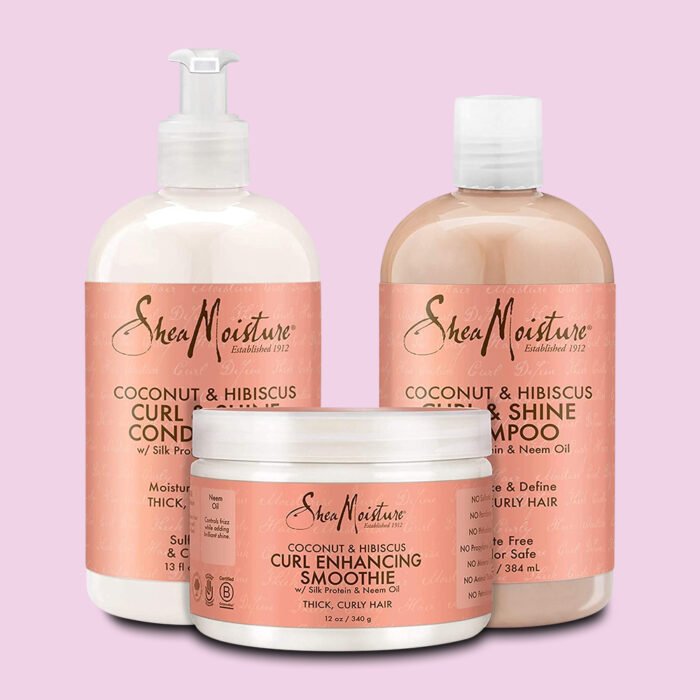 Shea Moisture Coconut & Hibiscus Curl & Shine Voordeelset - Afbeelding 1